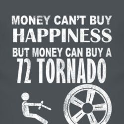 Money Cant Buy Happiness 1972 Oldsmobile Tornado Dark Distressed T Shi