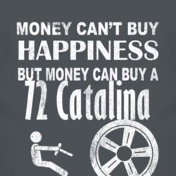 Money Cant Buy Happiness 1972 Pontiac Catalina Dark Distressed T Shirt