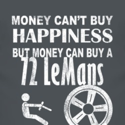 Money Cant Buy Happiness 1972 Pontiac LeMans Dark Distressed T Shirt