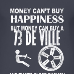 Money Cant Buy Happiness 1973 Cadillac De Ville Dark Distressed T Shir