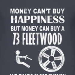 Money Cant Buy Happiness 1973 Cadillac Fleetwood Dark Distressed T Shi