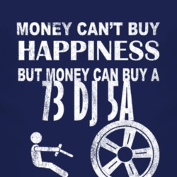 Money Cant Buy Happiness 1973 DJ 5A Dark Distressed T Shirt