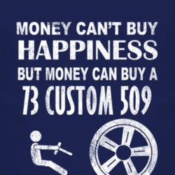 Money Cant Buy Happiness 1973 Custom 509 Dark Distressed T Shirt