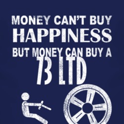 Money Cant Buy Happiness 1973 LTD Dark Distressed T Shirt