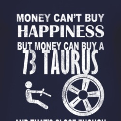 Money Cant Buy Happiness 1973 Taurus Dark Distressed T Shirt