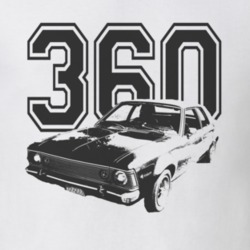 1971 AMC HORNET Side Black Graphic Engine Size Light T Shirt