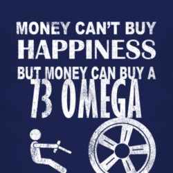 Money Cant Buy Happiness 1973 Oldsmobile Omega Dark Distressed T Shirt