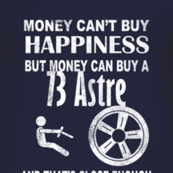 Money Cant Buy Happiness 1973 Pontiac Astre Dark Distressed T Shirt