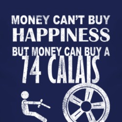 Money Cant Buy Happiness 1974 Cadillac Calais Dark Distressed T Shirt