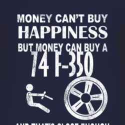 Money Cant Buy Happiness 1974 F-350 Dark Distressed T Shirt