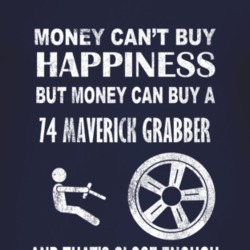 Money Cant Buy Happiness 1974  MAVERICK GRABBER Dark Distressed T Shir