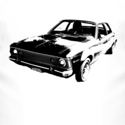 1971 AMC HORNET Side Black Graphic T Shirt