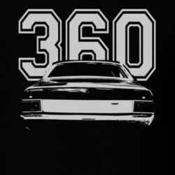 1971 AMC HORNET Rear White Graphic Engine Size Dark T Shirt