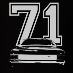 1971 AMC HORNET Rear White Graphic Year Dark T Shirt