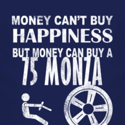 Money Cant Buy Happiness 1975 Chevy Monza Dark Distressed T Shirt