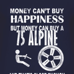 Money Cant Buy Happiness 1975 Chrysler Alpine Dark Distressed T Shirt