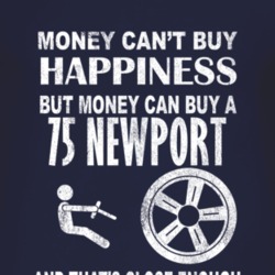 Money Cant Buy Happiness 1975 Chrysler Newport Dark Distressed T Shirt