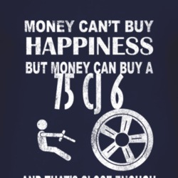 Money Cant Buy Happiness 1975 CJ 6 Dark Distressed T Shirt