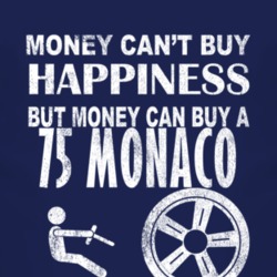 Money Cant Buy Happiness 1975 Dodge Monaco Dark Distressed T Shirt