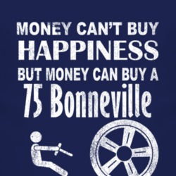 Money Cant Buy Happiness 1975 Pontiac Bonneville Dark Distressed T Shi