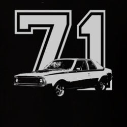 1971 AMC Hornet With Year White Graphic Dark T Shirt