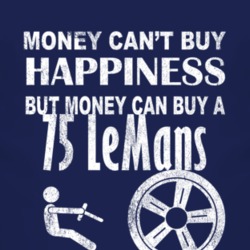 Money Cant Buy Happiness 1975 Pontiac LeMans Dark Distressed T Shirt