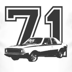 1971 AMC Hornet With Year Black Graphic Light T Shirt