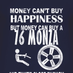 Money Cant Buy Happiness 1976 Chevy Monza Dark Distressed T Shirt