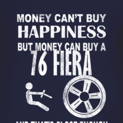 Money Cant Buy Happiness 1976 Fiera Dark Distressed T Shirt