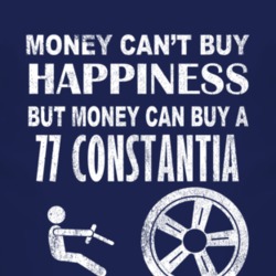 Money Cant Buy Happiness 1977 Chevy Constantia Dark Distressed T Shirt