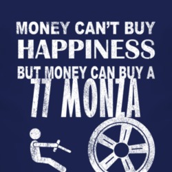 Money Cant Buy Happiness 1977 Chevy Monza Dark Distressed T Shirt