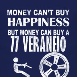 Money Cant Buy Happiness 1977 Chevy Veraneio Dark Distressed T Shirt