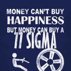 Money Cant Buy Happiness 1977 Chrysler Sigma Dark Distressed T Shirt