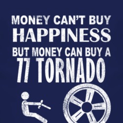 Money Cant Buy Happiness 1977 Oldsmobile Tornado Dark Distressed T Shi