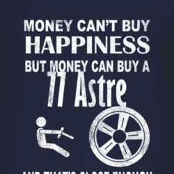 Money Cant Buy Happiness 1977 Pontiac Astre Dark Distressed T Shirt