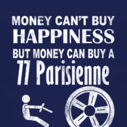 Money Cant Buy Happiness 1977 Pontiac Parisienne Dark Distressed T Shi