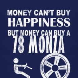 Money Cant Buy Happiness 1978 Chevy Monza Dark Distressed T Shirt