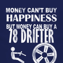 Money Cant Buy Happiness 1978 Chrysler Drifter Dark Distressed T Shirt
