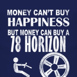 Money Cant Buy Happiness 1978 Chrysler Horizon Dark Distressed T Shirt