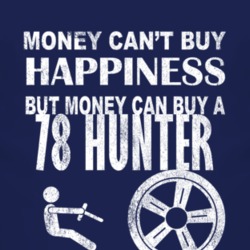Money Cant Buy Happiness 1978 Chrysler Hunter Dark Distressed T Shirt