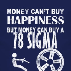 Money Cant Buy Happiness 1978 Chrysler Sigma Dark Distressed T Shirt