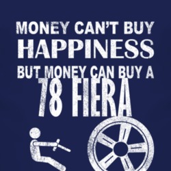 Money Cant Buy Happiness 1978 Fiera Dark Distressed T Shirt