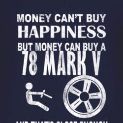 Money Cant Buy Happiness 1978 Lincoln Mark V Dark Distressed T Shirt