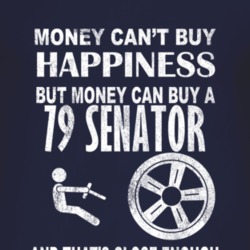 Money Cant Buy Happiness 1979 Chevy Senator Dark Distressed T Shirt