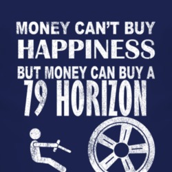 Money Cant Buy Happiness 1979 Chrysler Horizon Dark Distressed T Shirt