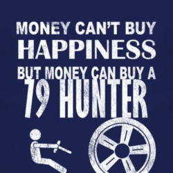 Money Cant Buy Happiness 1979 Chrysler Hunter Dark Distressed T Shirt