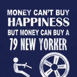 Money Cant Buy Happiness 1979 Chrysler New Yorker Dark Distressed T Sh