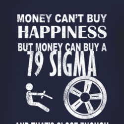 Money Cant Buy Happiness 1979 Chrysler Sigma Dark Distressed T Shirt
