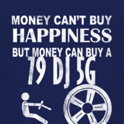 Money Cant Buy Happiness 1979 DJ 5G Dark Distressed T Shirt