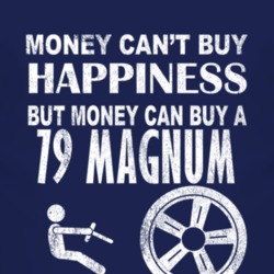 Money Cant Buy Happiness 1979 Dodge Magnum Dark Distressed T Shirt